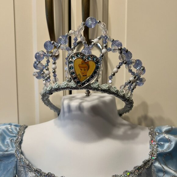 DISNEY Authentic Cinderella Deluxe Costume Dress, Crown & Scepter (Girls Med) - Picture 10 of 16